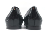 Chanel CC Smoking Slippers Black Patent Leather Size 38.5 Slip-On Loafers