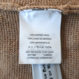 J.Crew Open-Front Sweater Blazer Camel Merino Wool Size Extra Small NEW