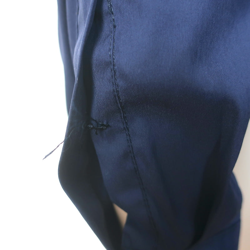 Prada Long Sleeve Button Down Shirt Navy Stretch Cotton Size 38 / 15