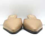 Lauren Ralph Lauren Mules Sandy Beige Leather Size 8.5 Pointed Toe Heels