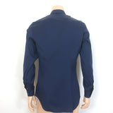 Prada Long Sleeve Button Down Shirt Navy Stretch Cotton Size 38 / 15