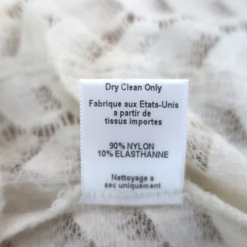 Sablyn Hailey B Mock Neck Lace Top Cream Size Small