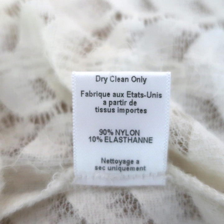 Sablyn Hailey B Mock Neck Lace Top Cream Size Small