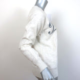 Isabel Marant Etoile Revolution Raglan Sweatshirt Ecru Fleece Size 36 NEW