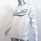 Isabel Marant Etoile Revolution Raglan Sweatshirt Ecru Fleece Size 36 NEW