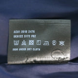 Prada Long Sleeve Button Down Shirt Navy Stretch Cotton Size 38 / 15