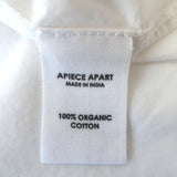Apiece Apart Los Altos Top White Cotton Size Small Short Sleeve Blouse
