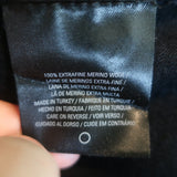 Elie Tahari Blouson-Sleeve Sweater Navy Extrafine Merino Wool Size Small