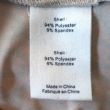 L'Agence Harmony Chain Print Shirt Beige Satin Size Small Long Sleeve Top