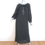 Isabel Marant Etoile Maxi Dress Meadlon Black Embroidered Cotton Size 36