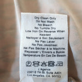 L'Agence Harmony Chain Print Shirt Beige Satin Size Small Long Sleeve Top