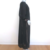 Isabel Marant Etoile Maxi Dress Meadlon Black Embroidered Cotton Size 36