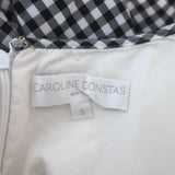 Caroline Constas Off the Shoulder Gingham Top Black/White Cotton Size Small