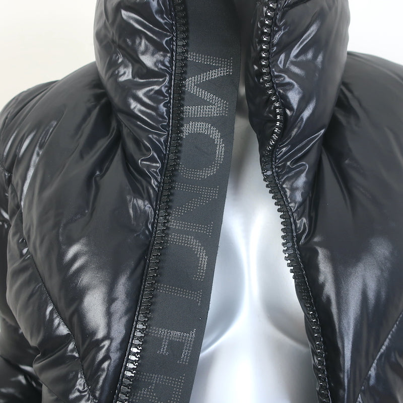 Moncler Ribaudfur Fox Fur-Trimmed Hooded Down Puffer Jacket Black Size 0