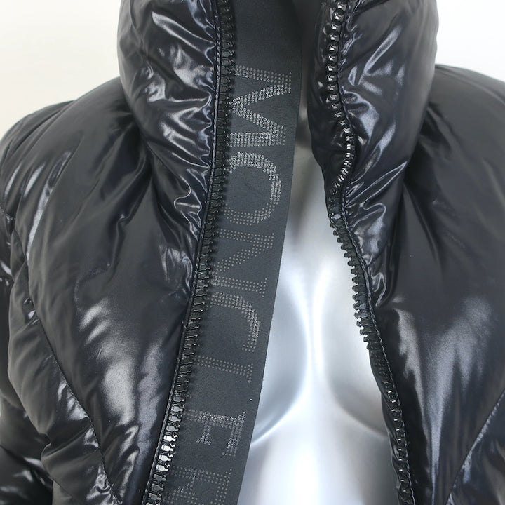 Moncler Ribaudfur Fox Fur-Trimmed Hooded Down Puffer Jacket Black Size 0