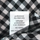 Caroline Constas Off the Shoulder Gingham Top Black/White Cotton Size Small