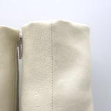 KHAITE Nevada Snake-Embossed Cap Toe Stretch Leather Ankle Boots Cream Size 38