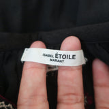 Isabel Marant Etoile Maxi Dress Meadlon Black Embroidered Cotton Size 36