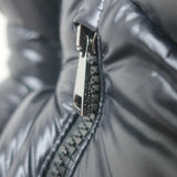 Moncler Ribaudfur Fox Fur-Trimmed Hooded Down Puffer Jacket Black Size 0