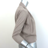Autumn Cashmere Shawl Collar Crop Cardigan Taupe Cashmere Size Medium NEW