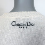 Christian Dior Star-Embroidered Cashmere Crewneck Sweater Ivory Size US 6