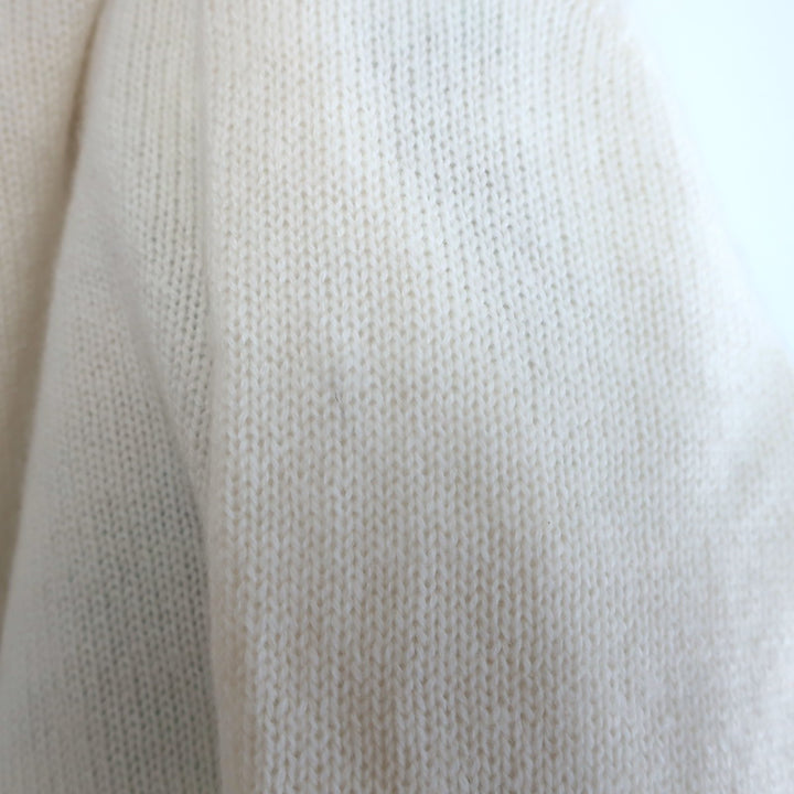 Christian Dior Star-Embroidered Cashmere Crewneck Sweater Ivory Size US 6