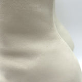 KHAITE Nevada Snake-Embossed Cap Toe Stretch Leather Ankle Boots Cream Size 38