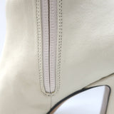 KHAITE Nevada Snake-Embossed Cap Toe Stretch Leather Ankle Boots Cream Size 38