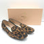 Prada Leopard Print Calf Hair Smoking Slippers Brown Size 36.5 Slip-On Flats