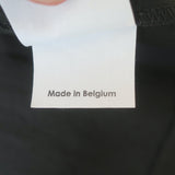 Dries Van Noten Belted Wrap Dress Black Cotton-Blend Size 34 Half-Sleeve Midi