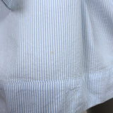 COS Tie-Back Top Blue/White Pinstripe Cotton Size 4 Short Sleeve Blouse