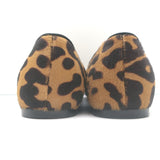 Prada Leopard Print Calf Hair Smoking Slippers Brown Size 36.5 Slip-On Flats