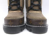 Louis Vuitton Star Trail Lace-Up Ankle Boots Brown Monogram & Suede Size 38