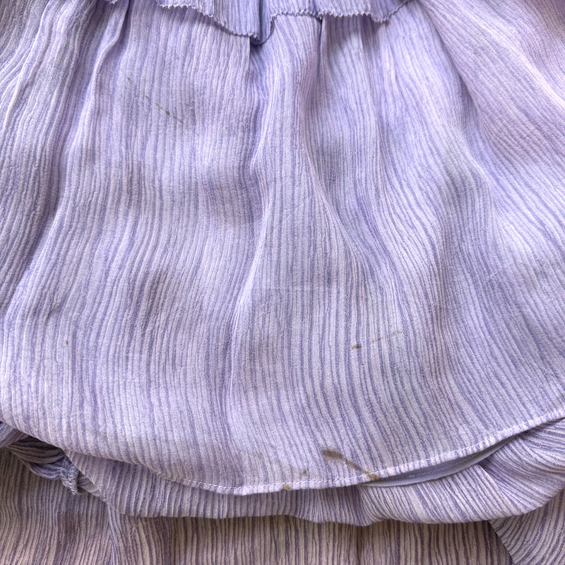 Ulla Johnson Elodie Midi Dress Lavender Pleated Silk Chiffon Size 0