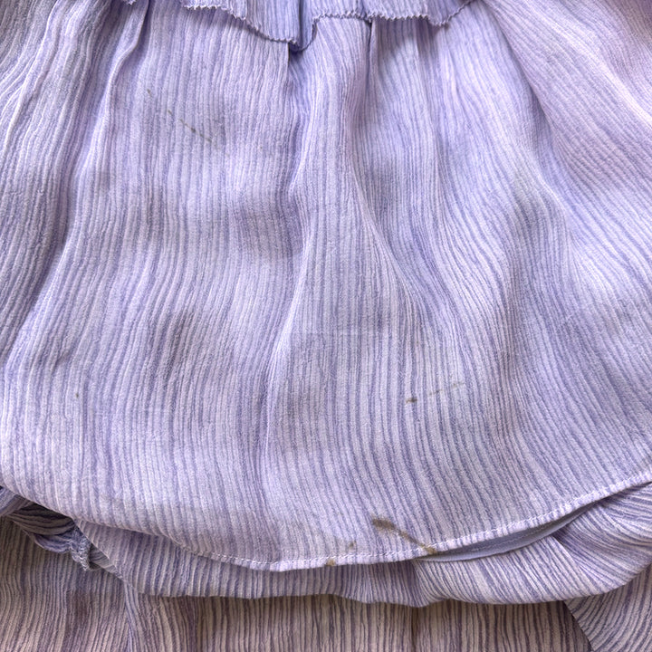 Ulla Johnson Elodie Midi Dress Lavender Pleated Silk Chiffon Size 0
