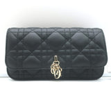 Christian Dior My Dior Talk Phone Pouch Black Cannage Leather Crossbody Bag NEW