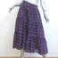 Xirena Iris Tiered Midi Skirt Navy Printed Cotton-Silk Size Medium