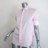 Christian Dior Cuffed Sleeve Button Down Shirt Light Pink Cotton Size US 2