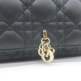 Christian Dior My Dior Talk Phone Pouch Black Cannage Leather Crossbody Bag NEW