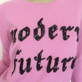 Authentic Gucci Modern Future sequin-embroidered pink wool sweater, pre-owned (size S)
