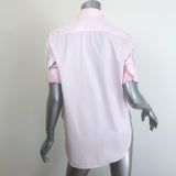 Christian Dior Cuffed Sleeve Button Down Shirt Light Pink Cotton Size US 2