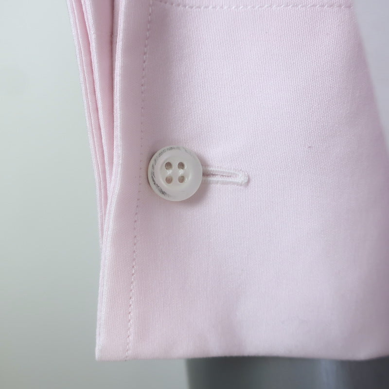 Christian Dior Cuffed Sleeve Button Down Shirt Light Pink Cotton Size US 2