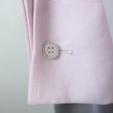 Christian Dior Cuffed Sleeve Button Down Shirt Light Pink Cotton Size US 2