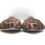 Gianvito Rossi Leopard Print Pony Hair Pointed Toe Ballet Flats Size 37 NEW