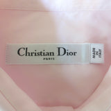 Christian Dior Cuffed Sleeve Button Down Shirt Light Pink Cotton Size US 2