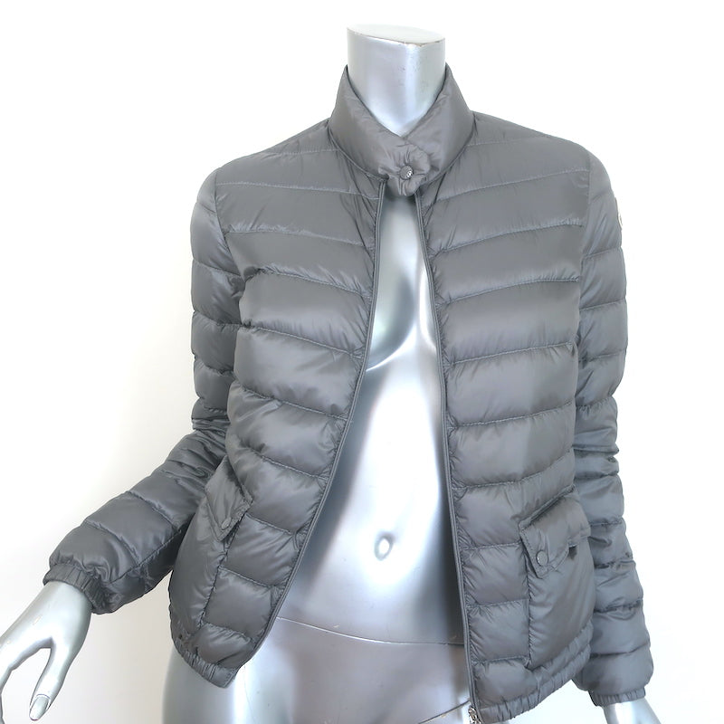 Moncler Lans Packable Down Puffer Jacket Gray Size 1