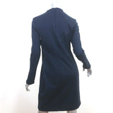 COS Long Sleeve Dress Navy Stretch Cotton Size Small