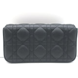 Christian Dior My Dior Talk Phone Pouch Black Cannage Leather Crossbody Bag NEW