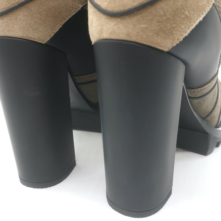 Louis Vuitton Star Trail Lace-Up Ankle Boots Brown Monogram &amp; Suede Size 38