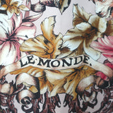 Christian Dior Le Monde 90 Square Scarf Blush Silk Twill NEW